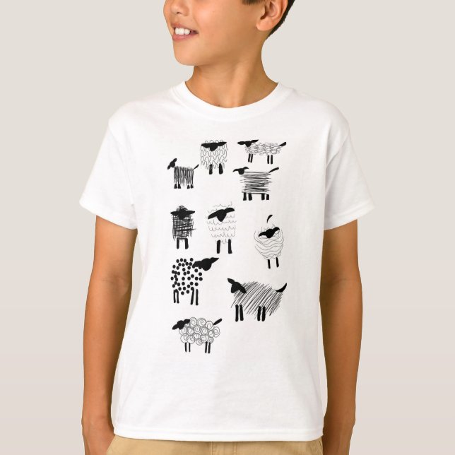 Camiseta Garabatos de ovejas (Anverso)