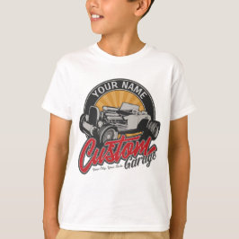 Camiseta Garage de Hot Rod Personalizado Retro Custom Roads