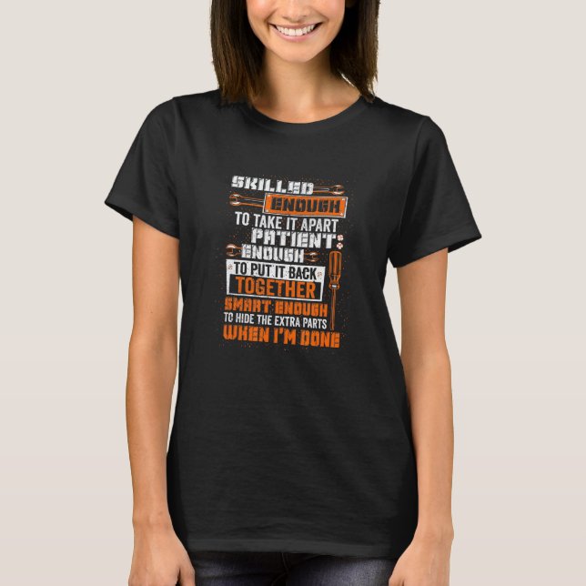 Camiseta Garage Hombres lo suficientemente inteligentes com (Anverso)