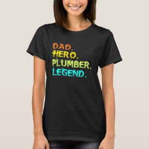Camiseta Garage Hombres Papá Héroe Fontanero Leyenda Mecáni