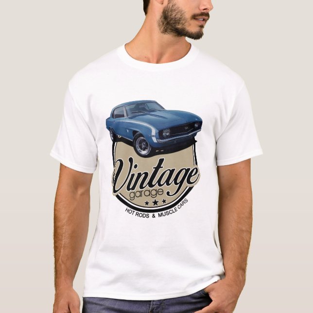 Camiseta Garaje Camaro del vintage (Anverso)