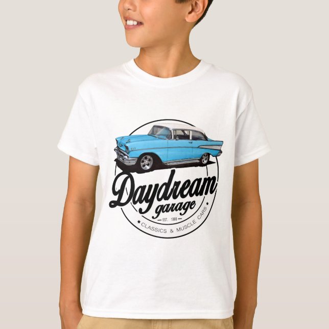 Camiseta Garaje del ensueño con el Bel Air 1957 de (Anverso)