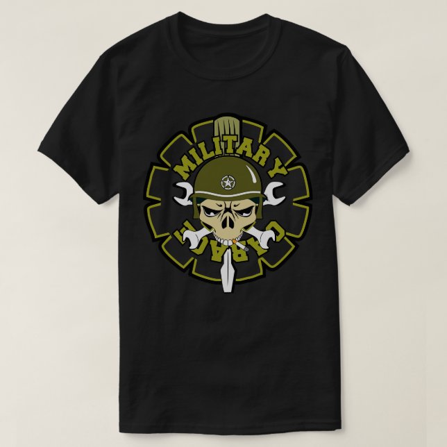 Camiseta Garaje militar 1 (Diseño del anverso)