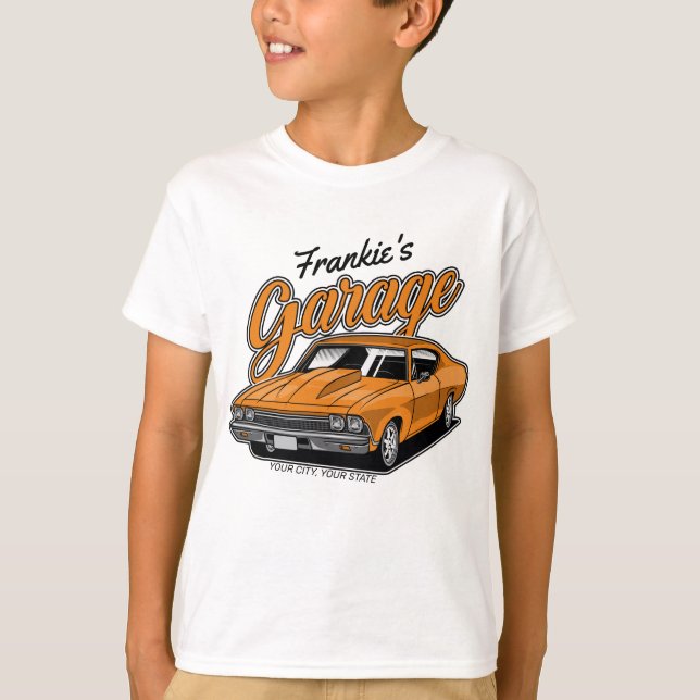 Camiseta Garaje personalizado de 1968 396 para coches de mu (Anverso)