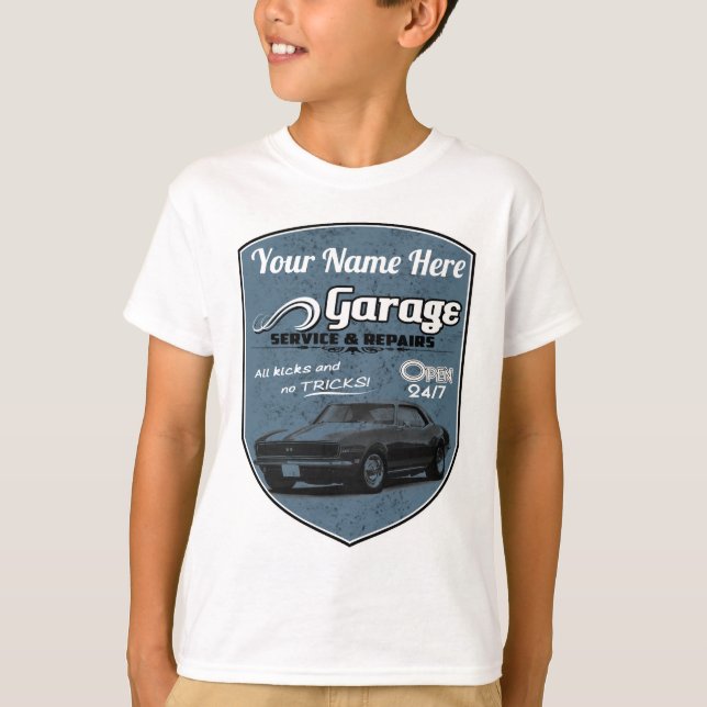 Camiseta Garaje personalizado de Camaro (Anverso)