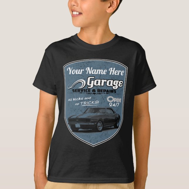 Camiseta Garaje personalizado de Camaro (Anverso)