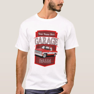 Camiseta garaje retro personalizado c10