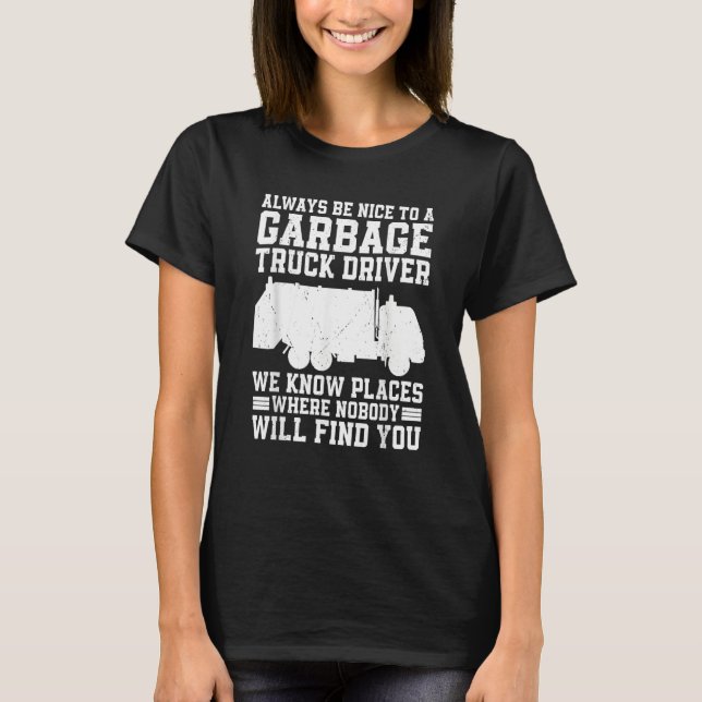 Camiseta Garbage Truck Recycling Trash Truck Garbage Day Se (Anverso)