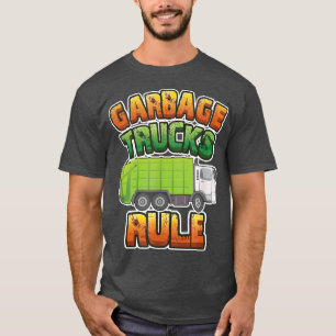 Camiseta Garbage Trucks Rule - Green Trash Truck