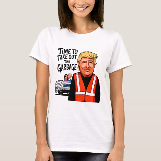 Camiseta Garbyge Por El Momento Divertido De Trump 2024 Par (Anverso)