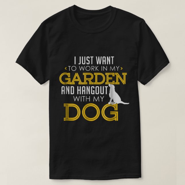 Camiseta Garden and Dog Lover Funny Design (Diseño del anverso)