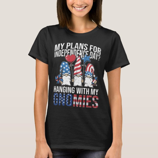 Camiseta Garden Gnome 4th Of July Indipendence Day Gnome Ga (Anverso)