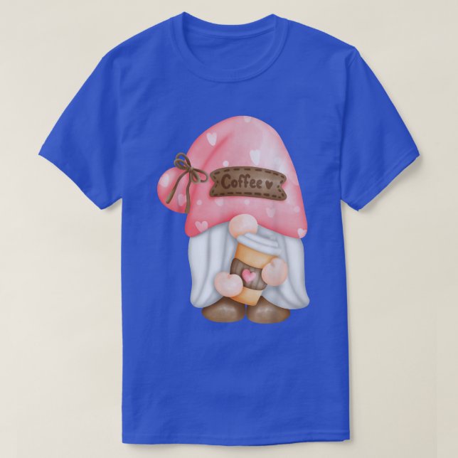Camiseta Garden Gnome Coffee Drinker Cute Fun Caffeine Love (Diseño del anverso)