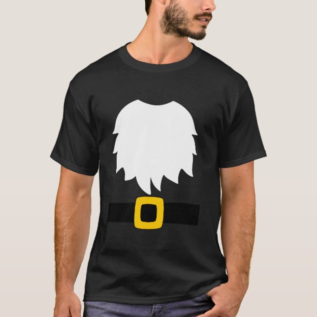 Camiseta Garden Gnome Costume White Beard And Belt With Buc (Anverso)