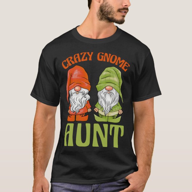 Camiseta Garden Gnome Crazy Gnome Aunt (Anverso)