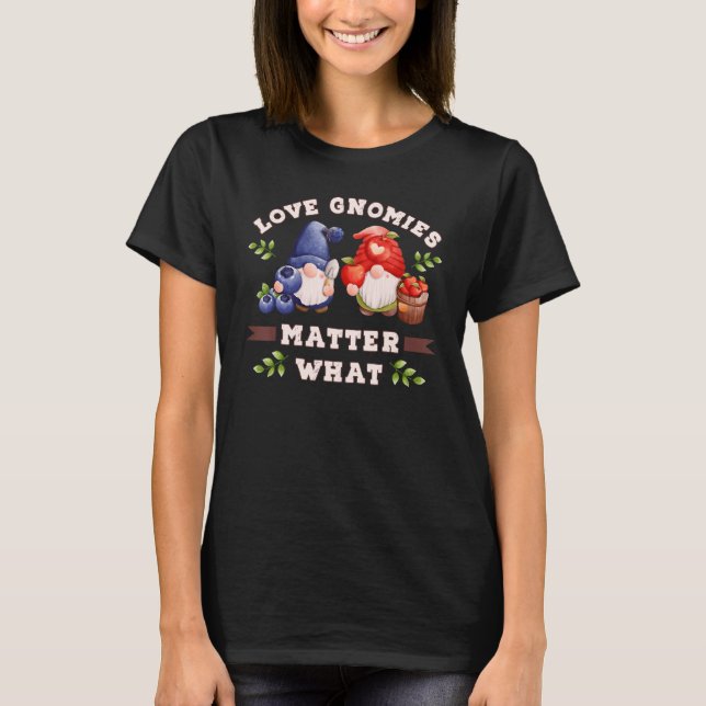 Camiseta Garden gnomes  gnomes with blueberries and apples (Anverso)