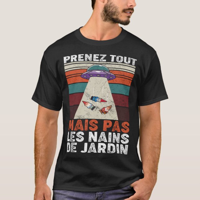 Camiseta Garden Gnomes Removal UFO Humour Garden Gnomes (Anverso)