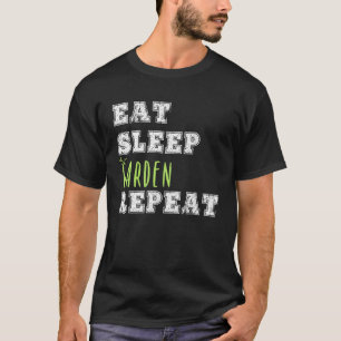 Camiseta Gardener Come Sleep Repetir Granja de yeguas verde