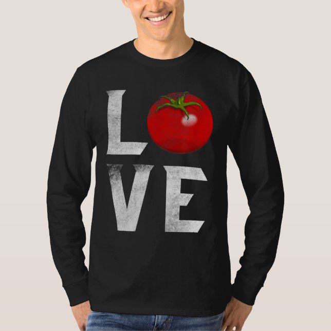 Camiseta Gardener de tomate rojo me encantan las hortalizas (Anverso)