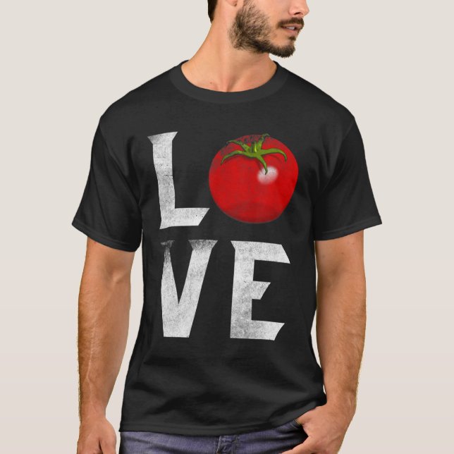Camiseta Gardener de tomate rojo me encantan las hortalizas (Anverso)