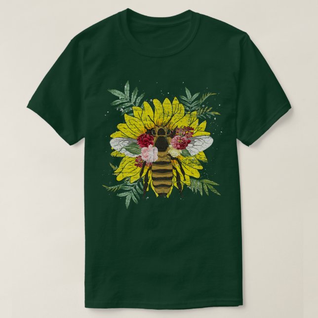 Camiseta Gardener Flower Insect Botaner Garden Floral Bee (Diseño del anverso)