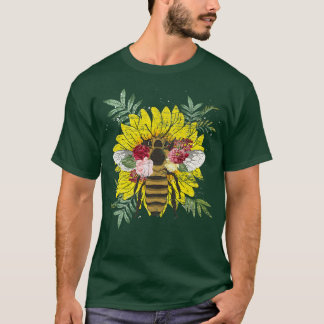 Camiseta Gardener Flower Insect Botaner Garden Floral Bee