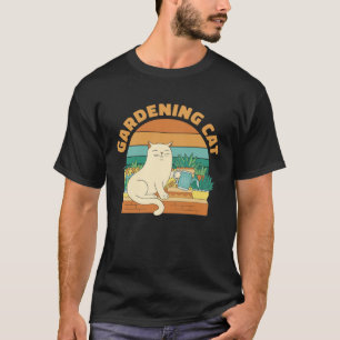 Camiseta Gardener retro Cat Feline Gardener Vintage Garde