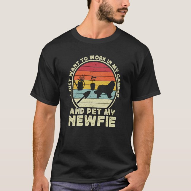 Camiseta Gardening And Newfie For Men Women Newfoundland Do (Anverso)