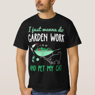 Camiseta Gardening Cat Lover | Gracioso regalo de trabajo e