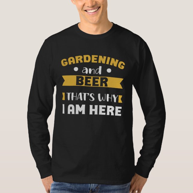 Camiseta gardening garden beer drunker humour father s day (Anverso)