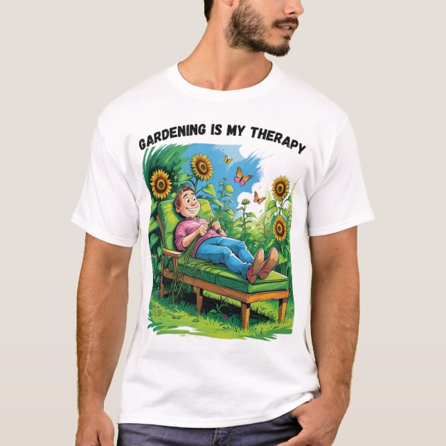 Camiseta Gardening Is My Therapy T-Shirt (Anverso)