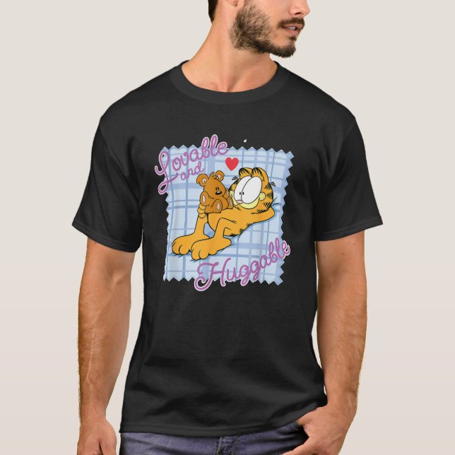 Camiseta Garfield Loveable Huggable Garfield y Pookie Car (Anverso)
