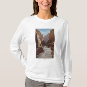 Camiseta Garganta real, CO - vista del tren, río