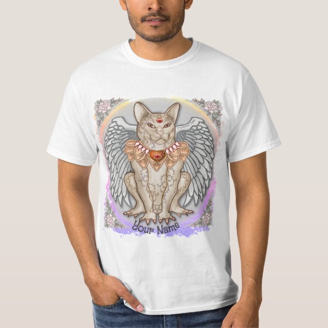 Camiseta Gargola de gato con joyas  (Anverso)