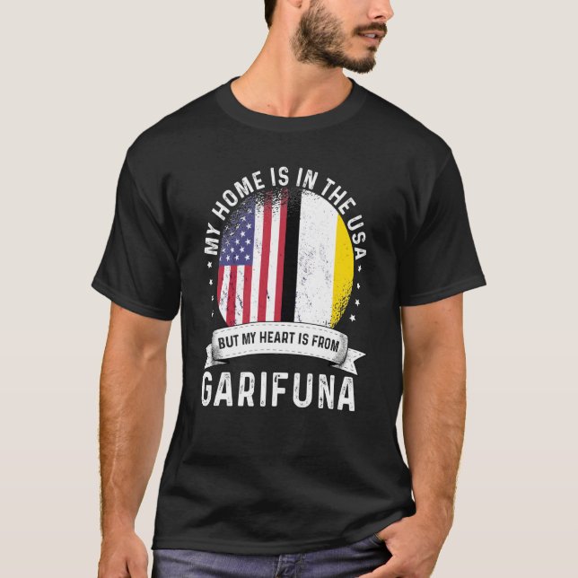 Camiseta Garifuna American Patriot Grown Proud Home USA Fla (Anverso)
