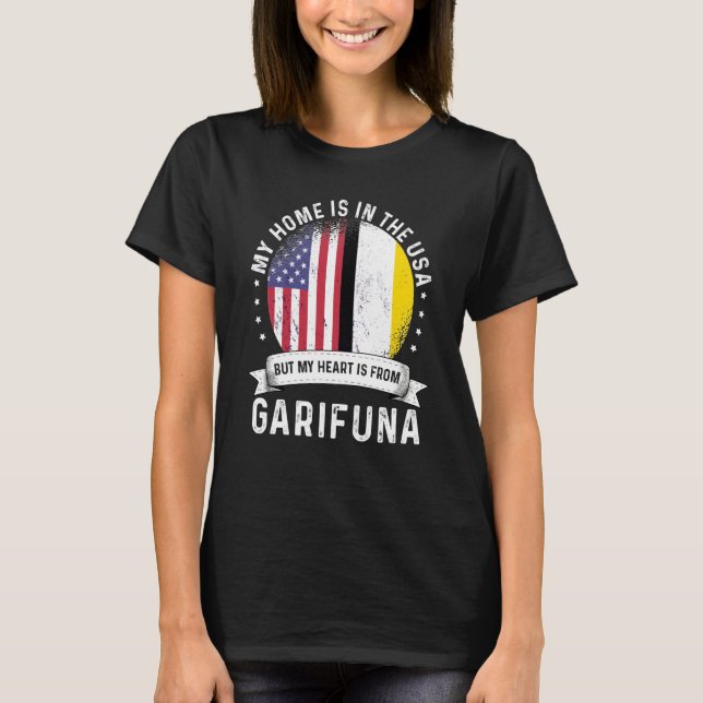 Camiseta Garifuna American Patriot Grown Proud Home USA Fla (Anverso)