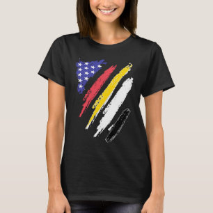 Camiseta Garifuna Patriota Estadounidense Grown Hearwn Flag