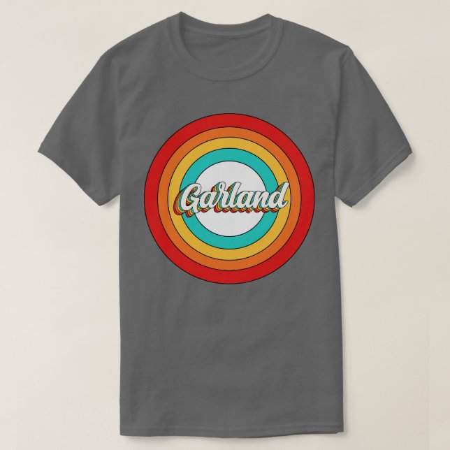 Camiseta Garland Name Shirt Vintage Garland Circle (Diseño del anverso)