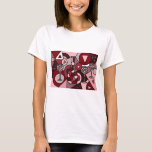 Camiseta Garrafa fabulosa del vino y arte abstracto de los