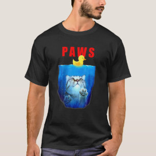 Camiseta Garras Gato Y Pato De Goma Lindo Gato Parodia Op