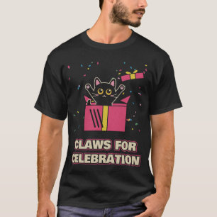 Camiseta Garras para la Celebración Gato de Navidad Diverti