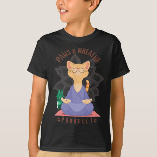 Camiseta Garras Y Respiración Perfecta Lindo Gato Divertido
