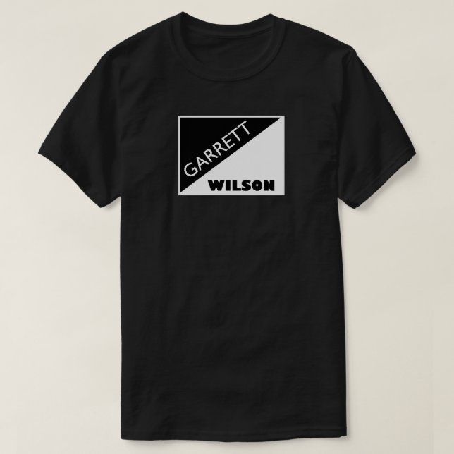 Camiseta Garrett Wilson Blanco y Negro (Diseño del anverso)