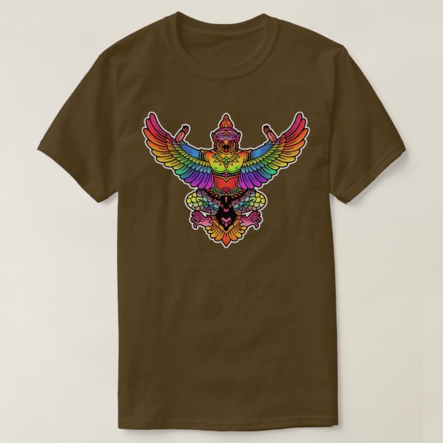 Camiseta garuda dios wings rainbowcore (Diseño del anverso)