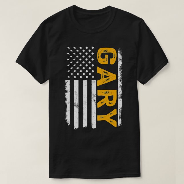 Camiseta Gary City, Estado Indiana Residentes Bandera Ameri (Diseño del anverso)