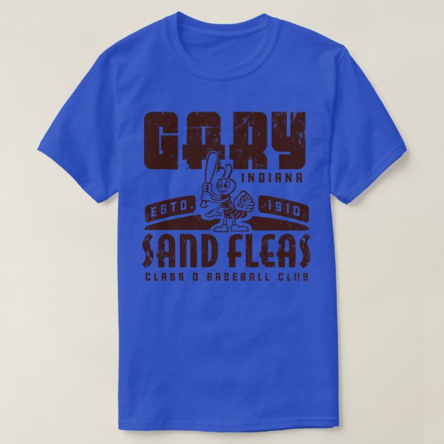 Camiseta Gary Indiana Sand Fleas Baseball (Diseño del anverso)