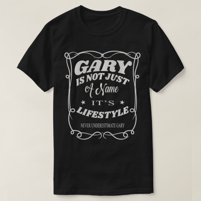 Camiseta Gary no es sólo un nombre Es divertido estilo de v (Diseño del anverso)