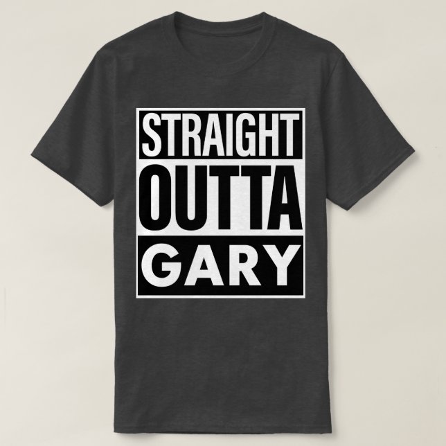 Camiseta Gary Nombre Straight Outta Gary (Diseño del anverso)