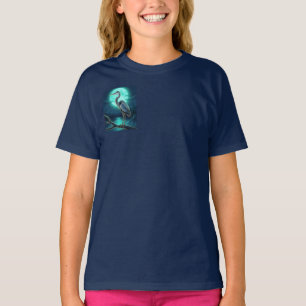 Camiseta Garza a la Luz de la Luna – Arte de Vida Salvaje N