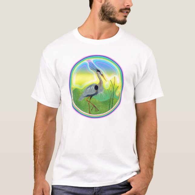 Camiseta Garza de gran azul (Anverso)